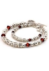 extraordinary small July personalized birthstone bracelet for mothers and daughters